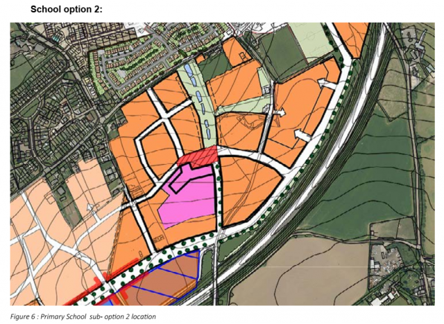 School option 2: Figure 6 : Primary School sub- option 2 location
